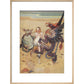 Alice dancing with the mock turtle and gryphon print in natural frame