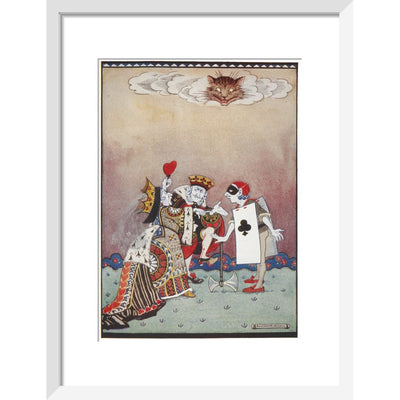 The Queen of Hearts print in white frame
