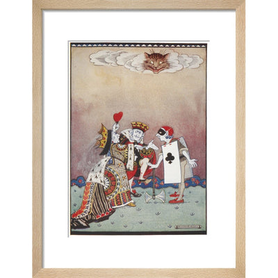 The Queen of Hearts print in natural frame