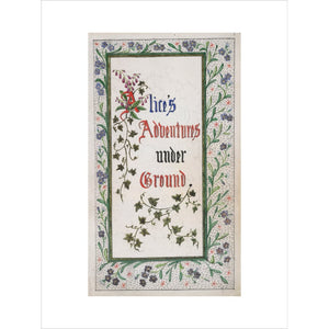 Alice's Adventures Under Ground title page print unframed