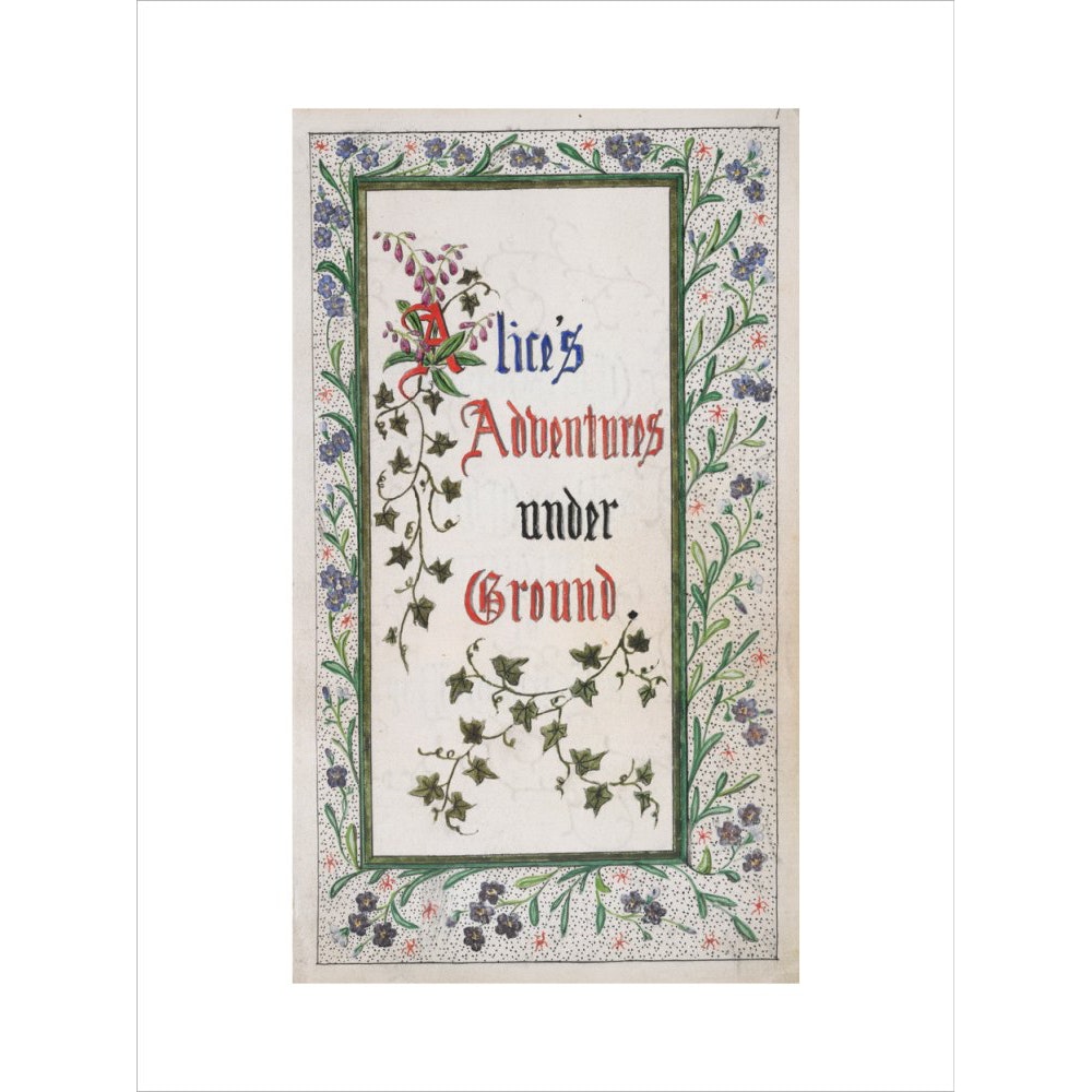 Alice's Adventures Under Ground title page print unframed