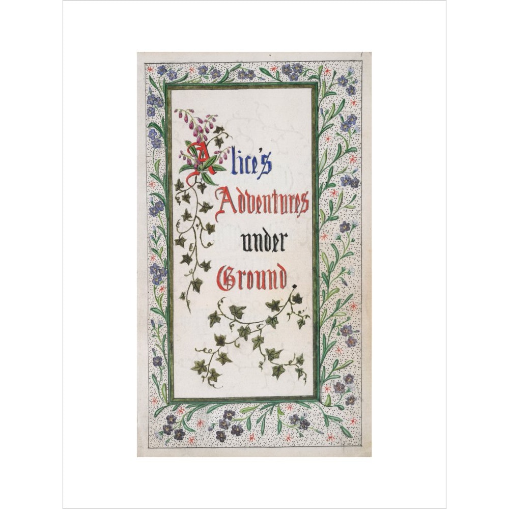 Alice's Adventures Under Ground title page print unframed