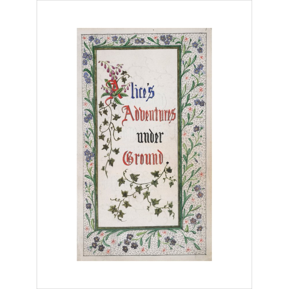 Alice's Adventures Under Ground title page print unframed