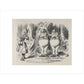 Alice meeting Tweedle Dee and Tweedle Dum for the first time print unframed
