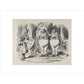 Alice meeting Tweedle Dee and Tweedle Dum for the first time print unframed