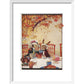 The Mad Hatter's Tea party print in white frame
