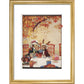 The Mad Hatter's Tea party print in gold frame