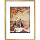 The Mad Hatter's Tea party print in gold frame