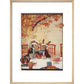 The Mad Hatter's Tea party print in natural frame