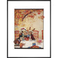 The Mad Hatter's Tea party print in black frame