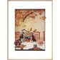 The Mad Hatter's Tea party print in natural frame