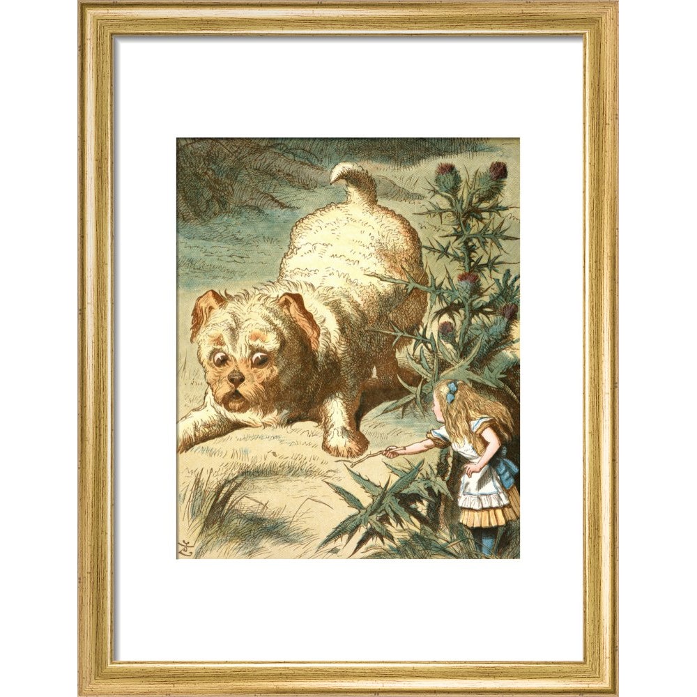 Dash the puppy print in gold frame