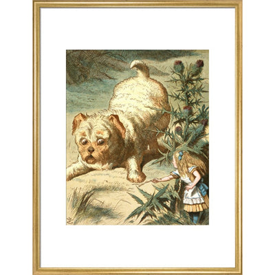 Dash the puppy print in gold frame