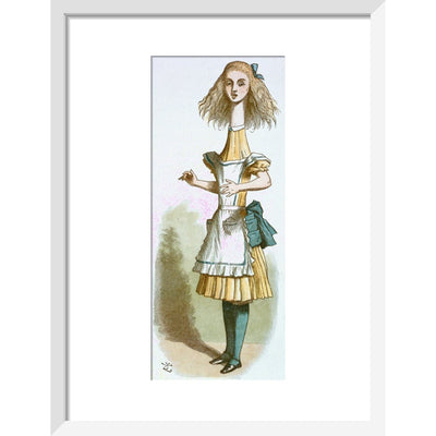 Alice growing print in white frame