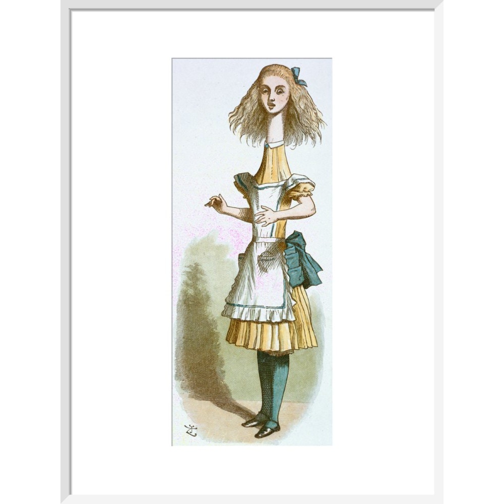 Alice growing print in white frame