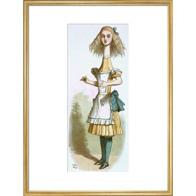 Alice growing print in gold frame