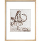 Alice prepares for croquet print in natural frame