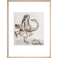 Alice prepares for croquet print in natural frame