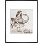 Alice prepares for croquet print in black frame