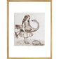 Alice prepares for croquet print in gold frame