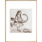Alice prepares for croquet print in natural frame