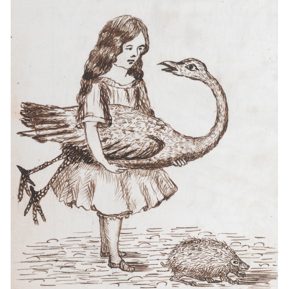Alice prepares for croquet print