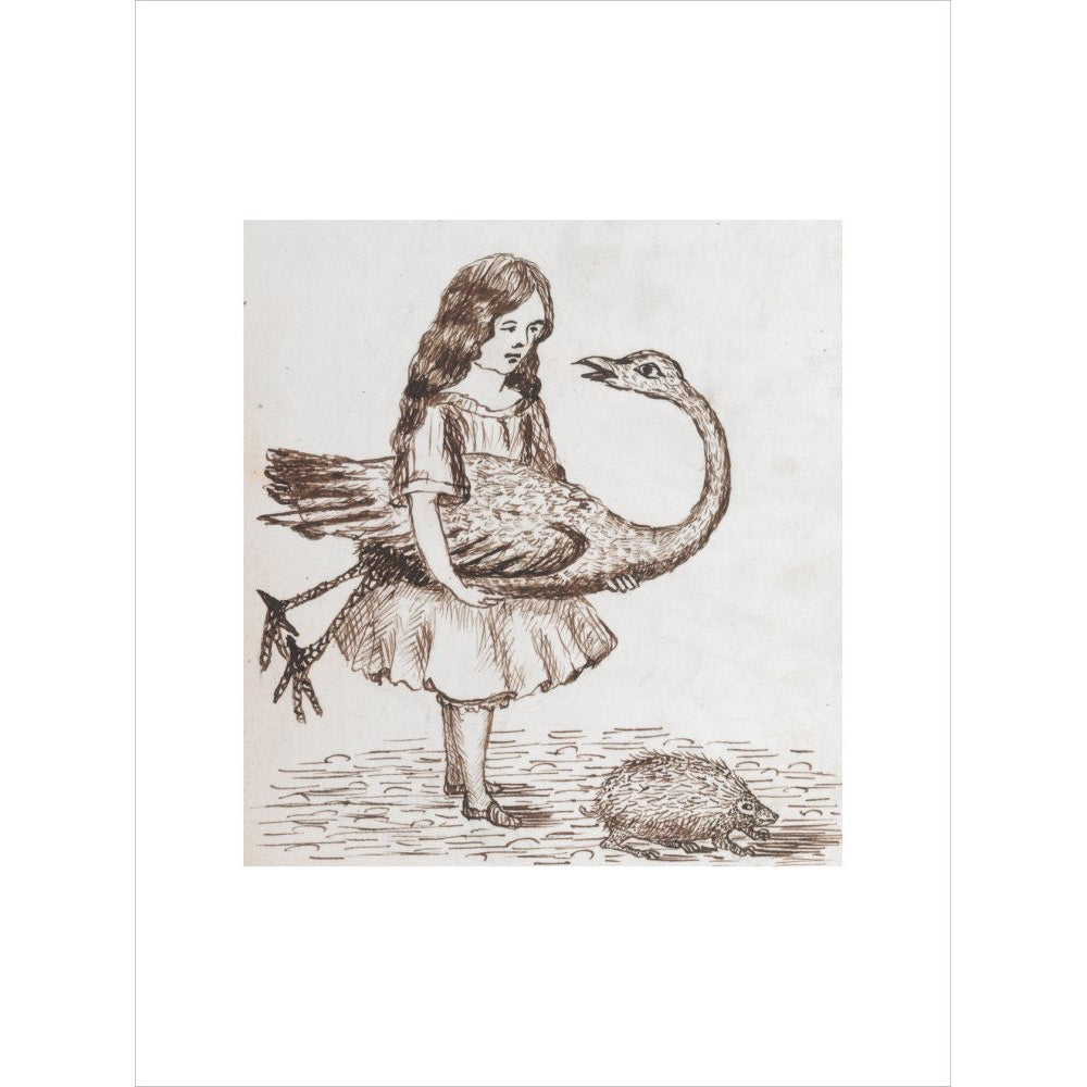 Alice prepares for croquet print unframed