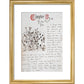 Gardeners painting the rose tree print in gold frame