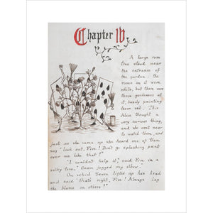 Gardeners painting the rose tree print unframed