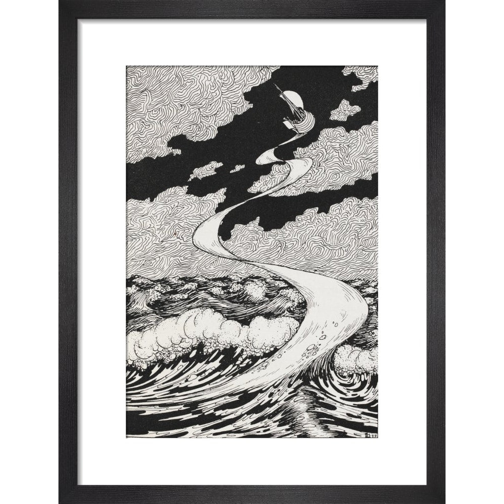 Lucian's Wonderland print in black frame