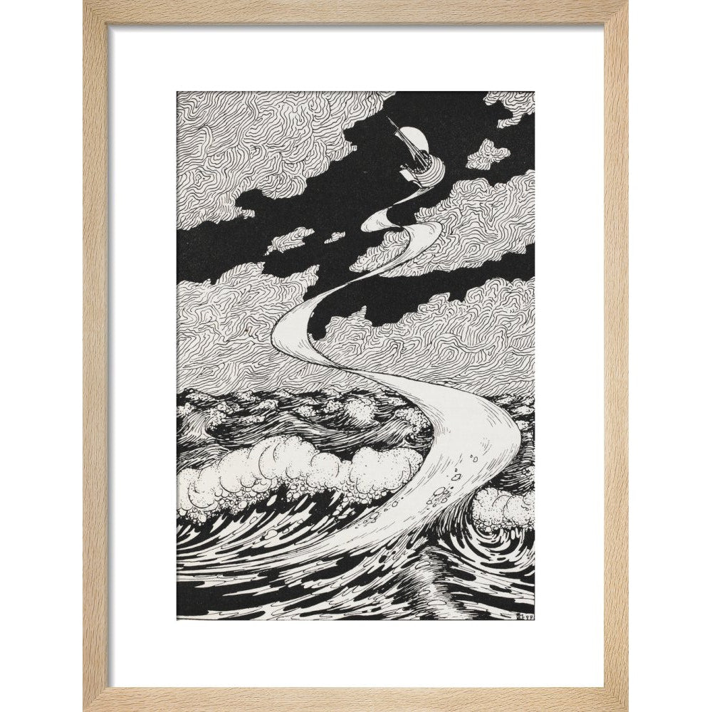 Lucian's Wonderland print in natural frame