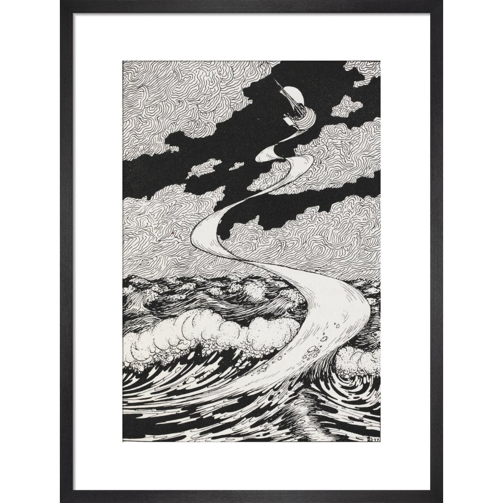 Lucian's Wonderland print in black frame