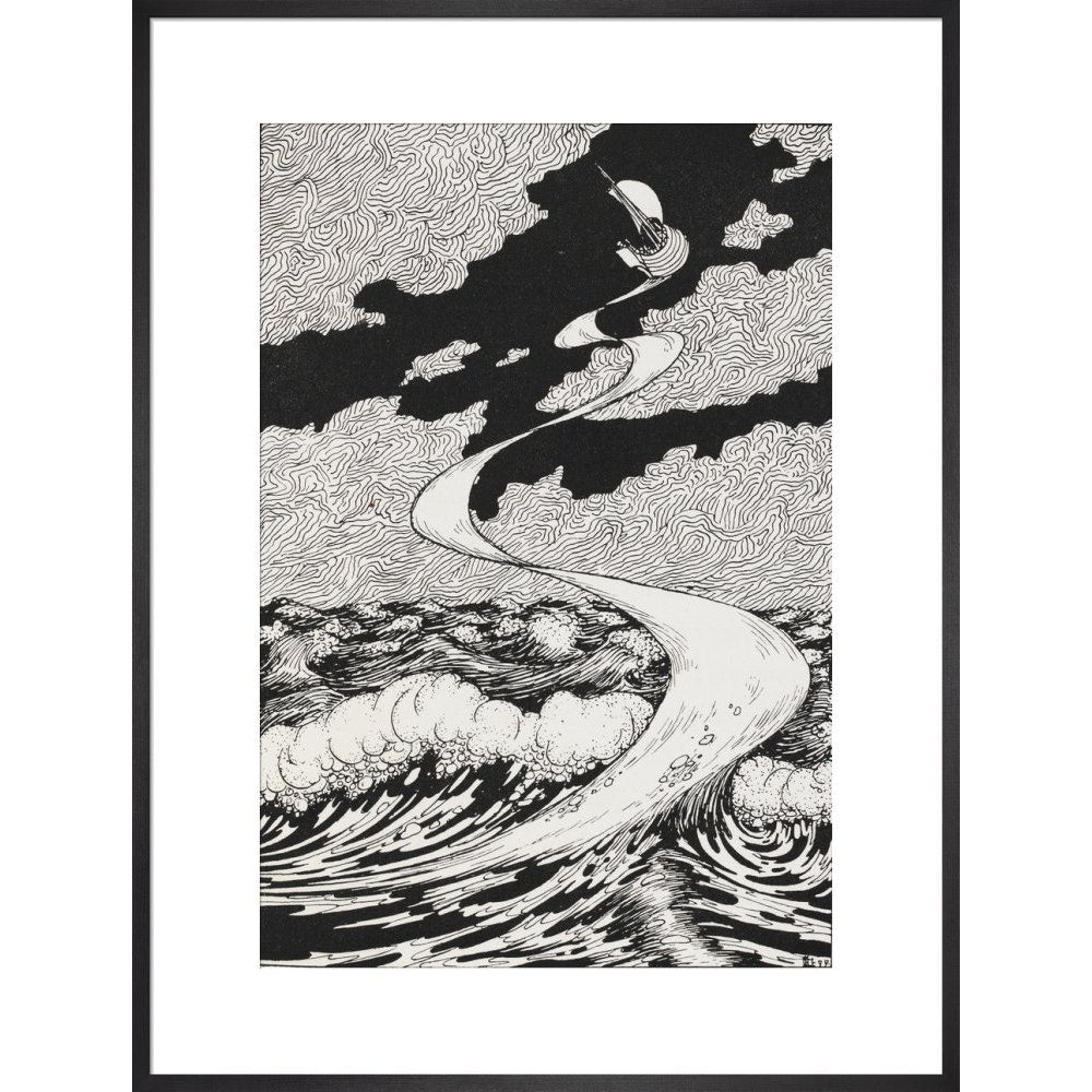 Lucian's Wonderland print in black frame