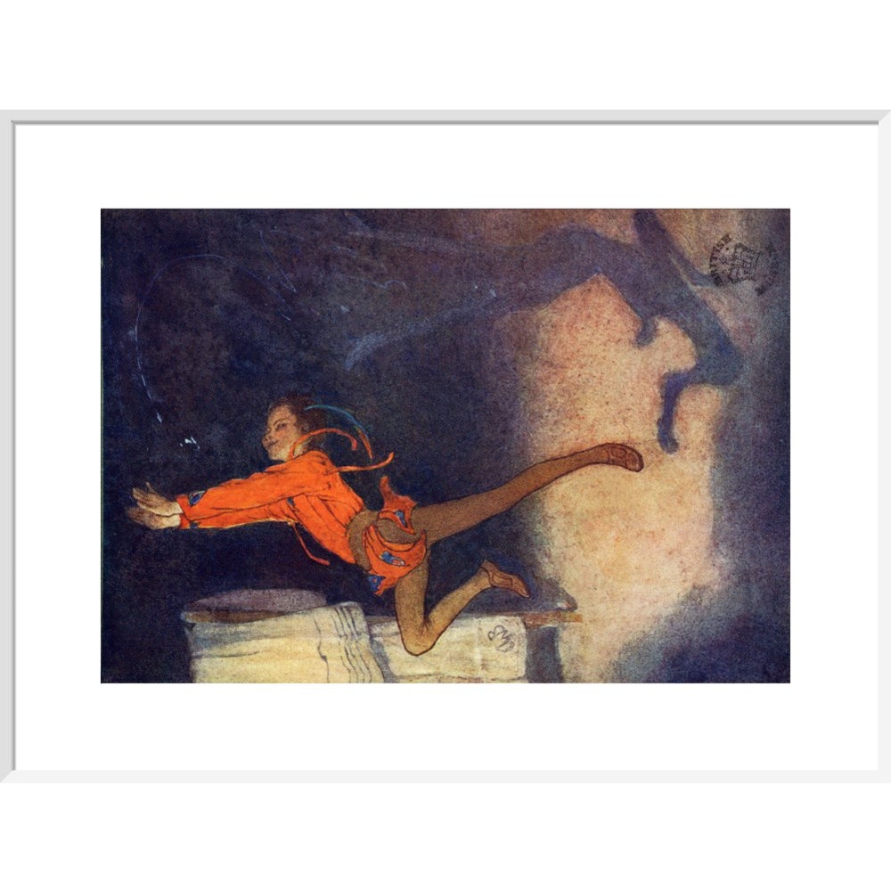 Peter Pan print in white frame
