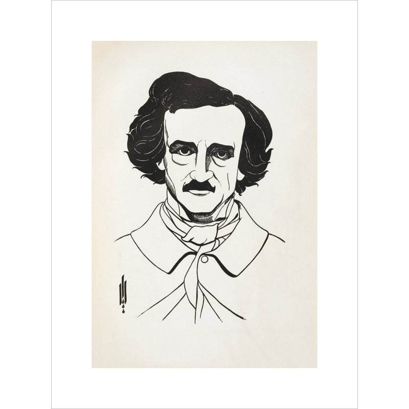 A Portrait of Edgar Allan Poe print
