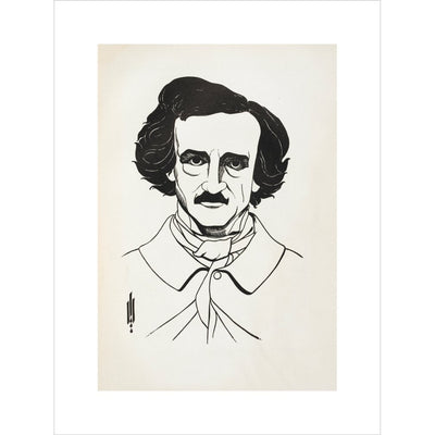 A Portrait of Edgar Allan Poe print unframed