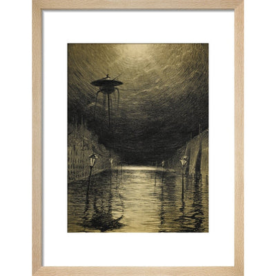 The Flooded City print in natural frame