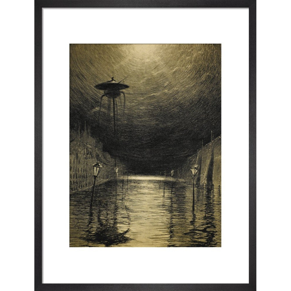 The Flooded City print in black frame