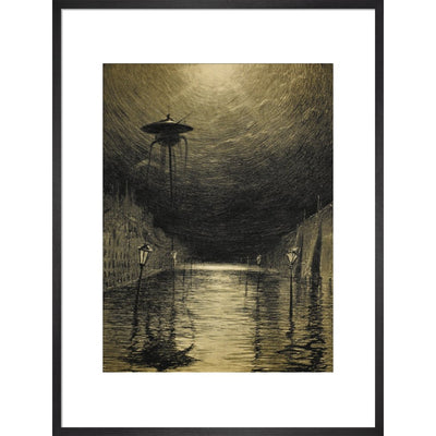 The Flooded City print in black frame