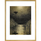 The Flooded City print in gold frame
