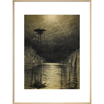 The Flooded City print in natural frame