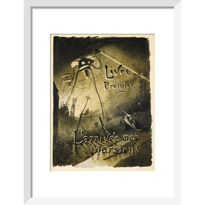 The Martians Arrive print in white frame