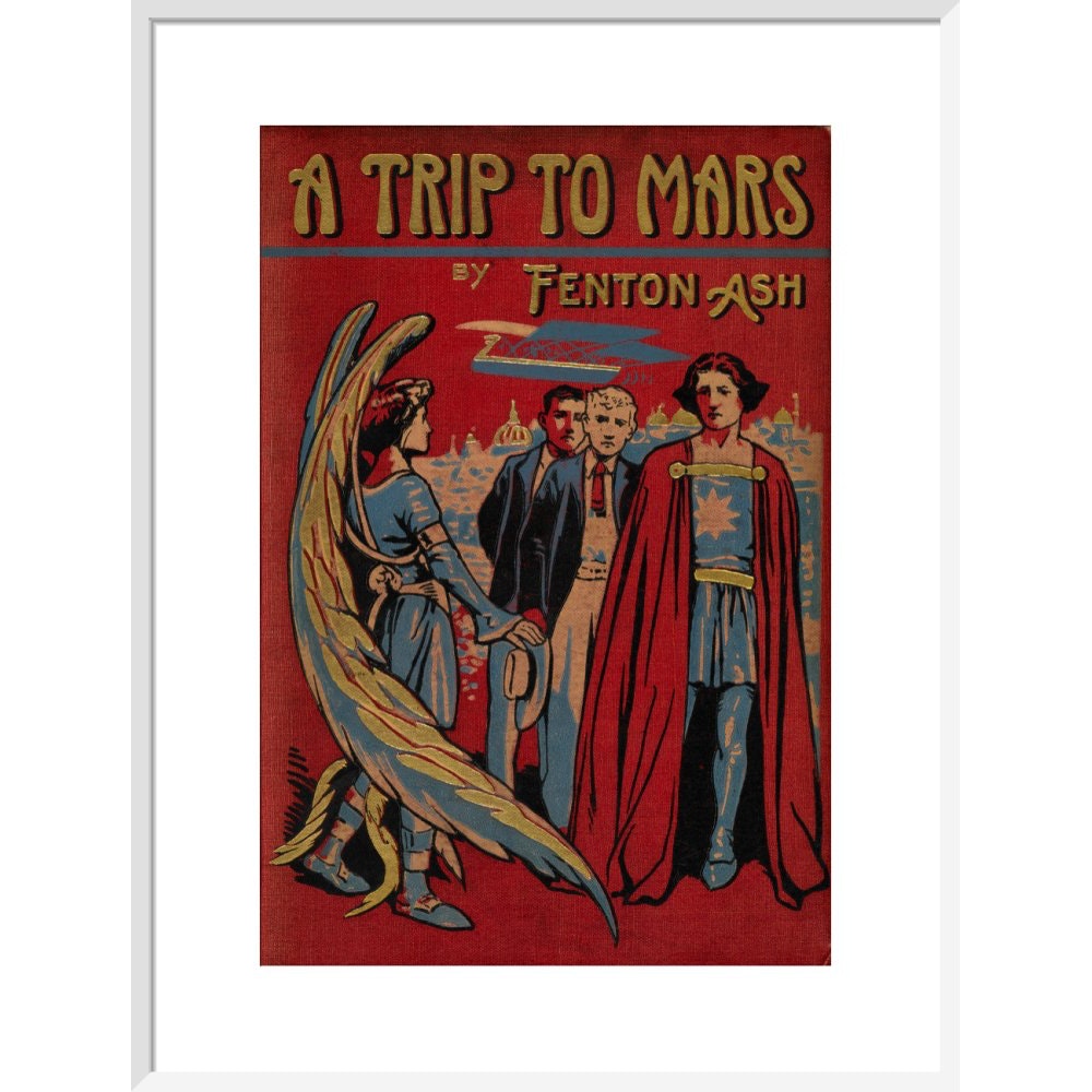 A Trip to Mars print in white frame
