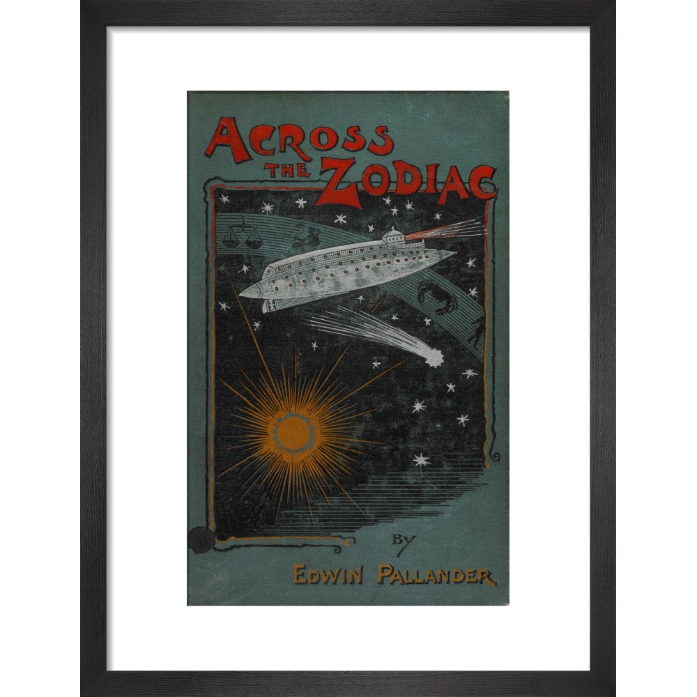 Across the Zodiac print in black frame