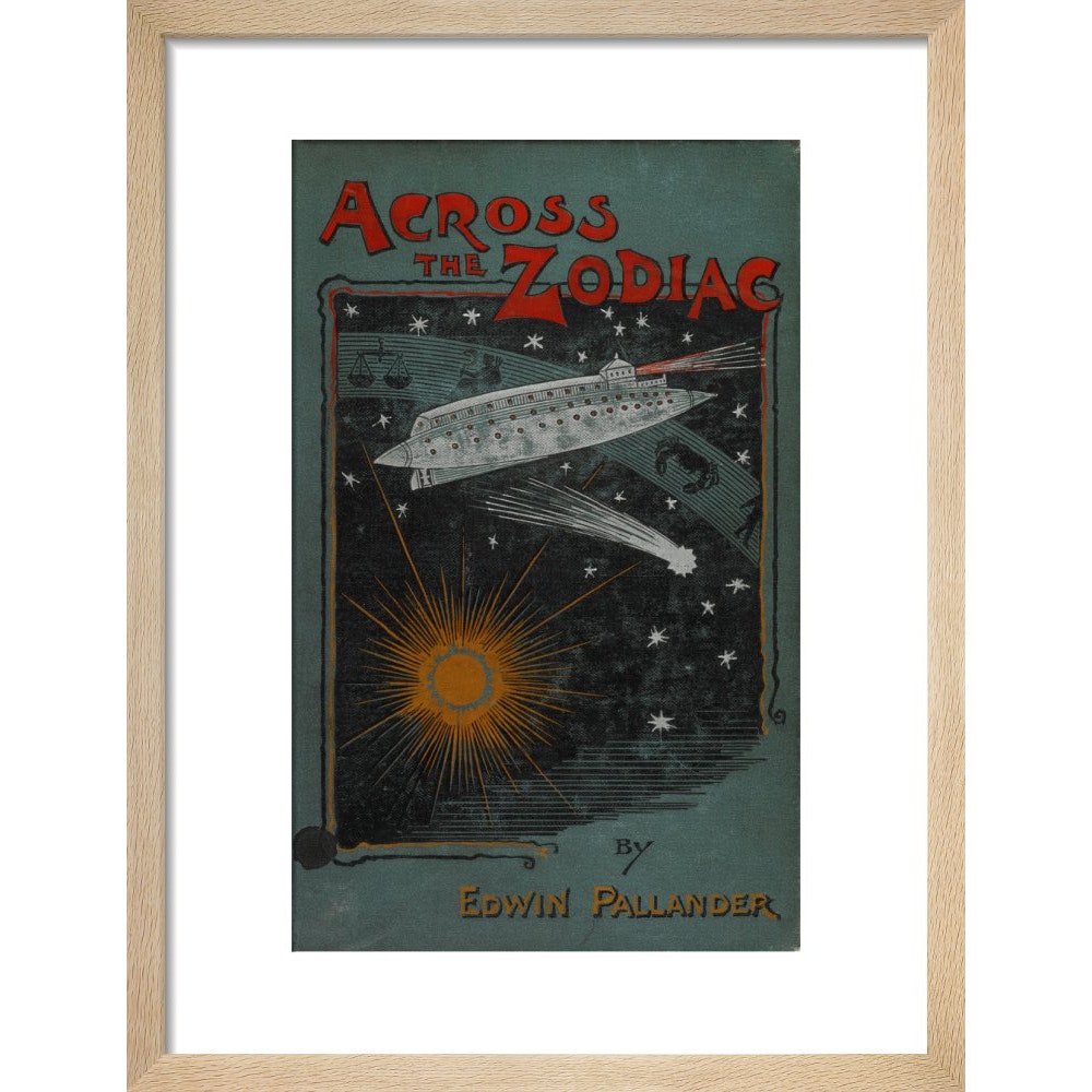 Across the Zodiac print in natural frame
