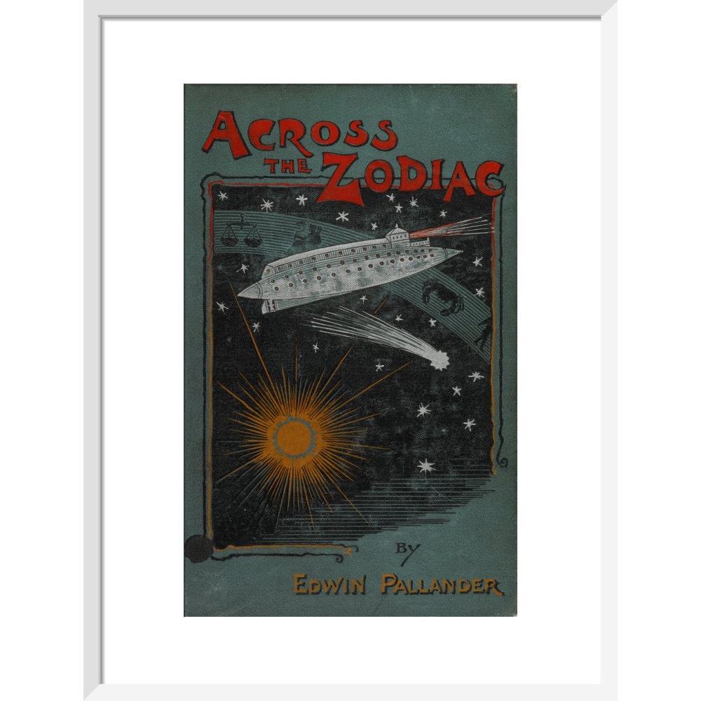 Across the Zodiac print in white frame