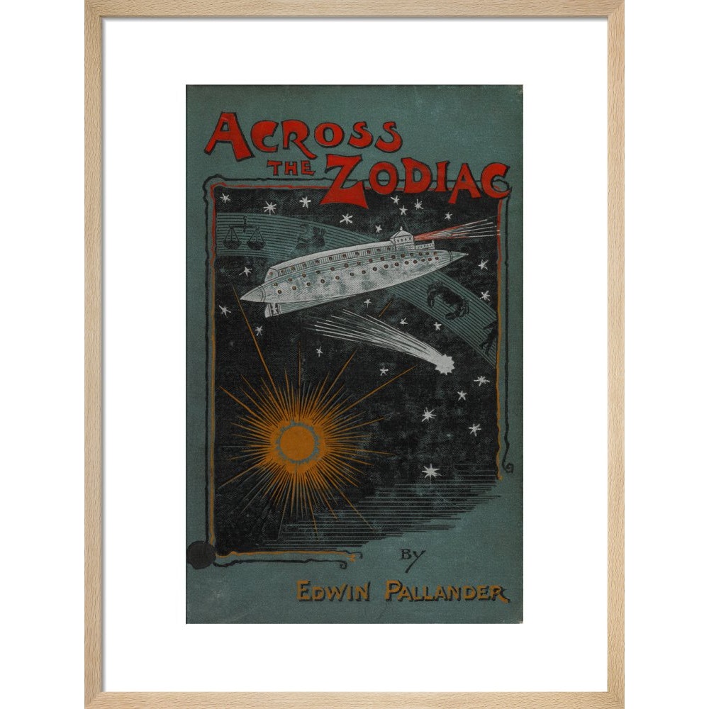 Across the Zodiac print in natural frame