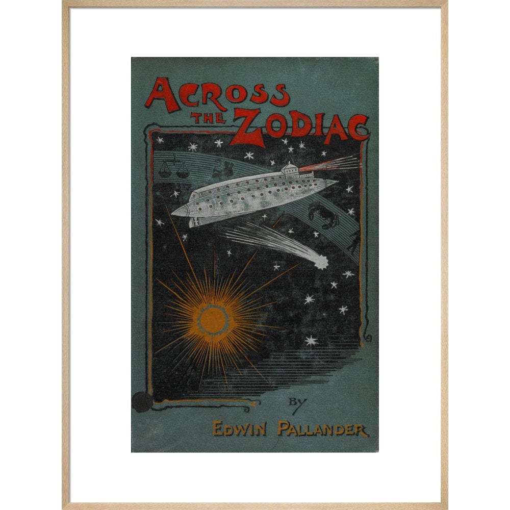 Across the Zodiac print in natural frame