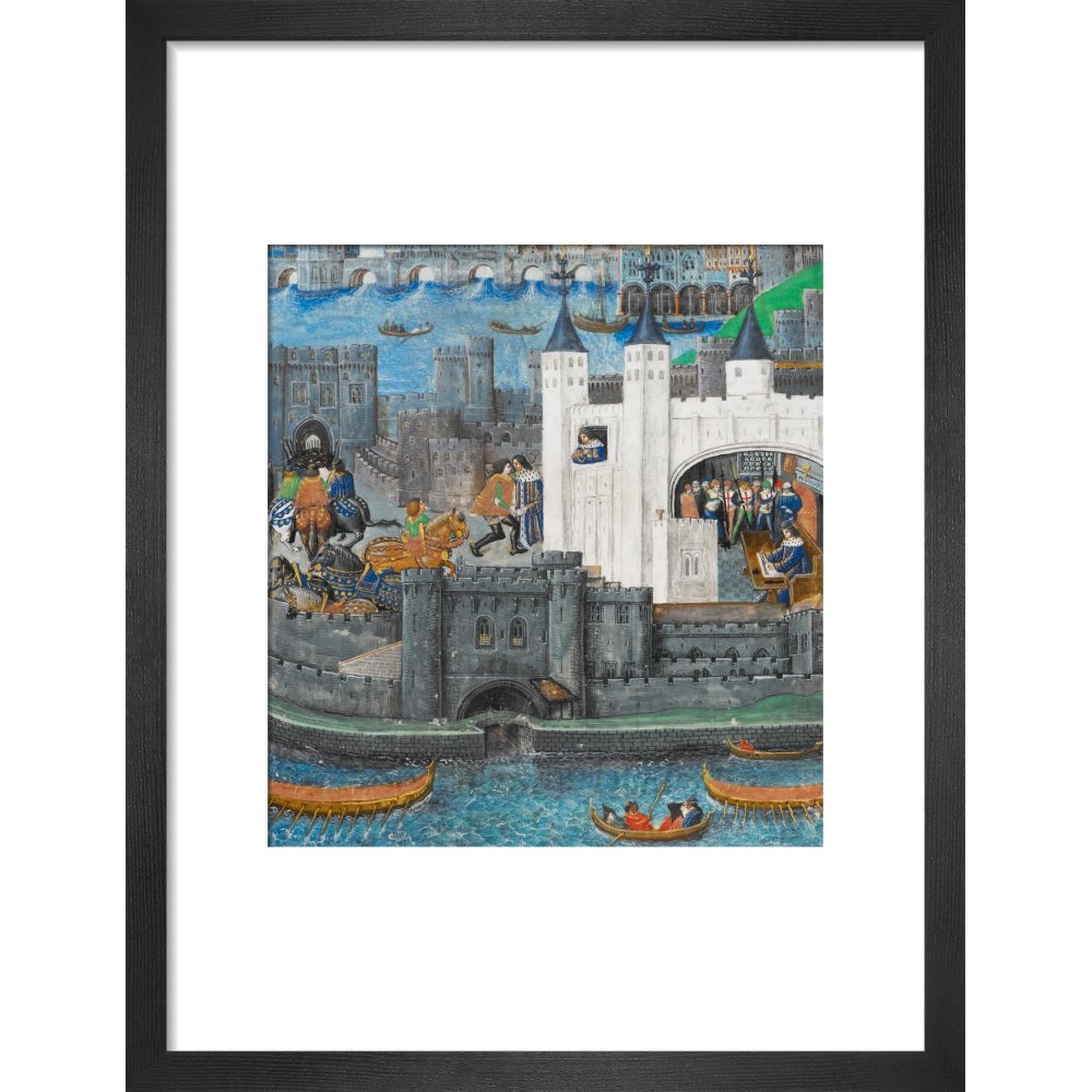 Charles of Orléans in the Tower of London print in black frame