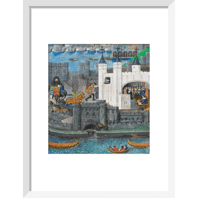 Charles of Orléans in the Tower of London print in white frame
